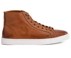Zapatillas altas para hombre de piel Castaño patinado Hawthorne-Bexley Fashion
