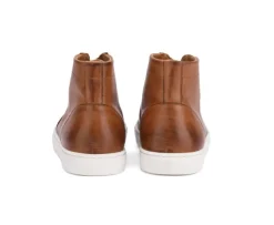 Zapatillas altas para hombre de piel Castaño patinado Hawthorne-Bexley Fashion