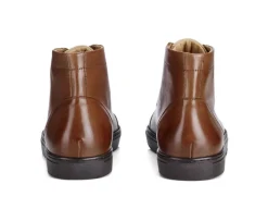 Zapatillas altas para hombre de piel Castaño oscuro patinado Hawthorne-Bexley Clearance