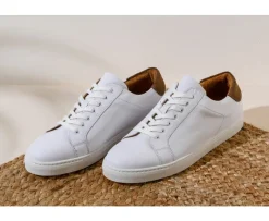 Zapatillas blancas de piel para hombre Inglewood-Bexley Discount