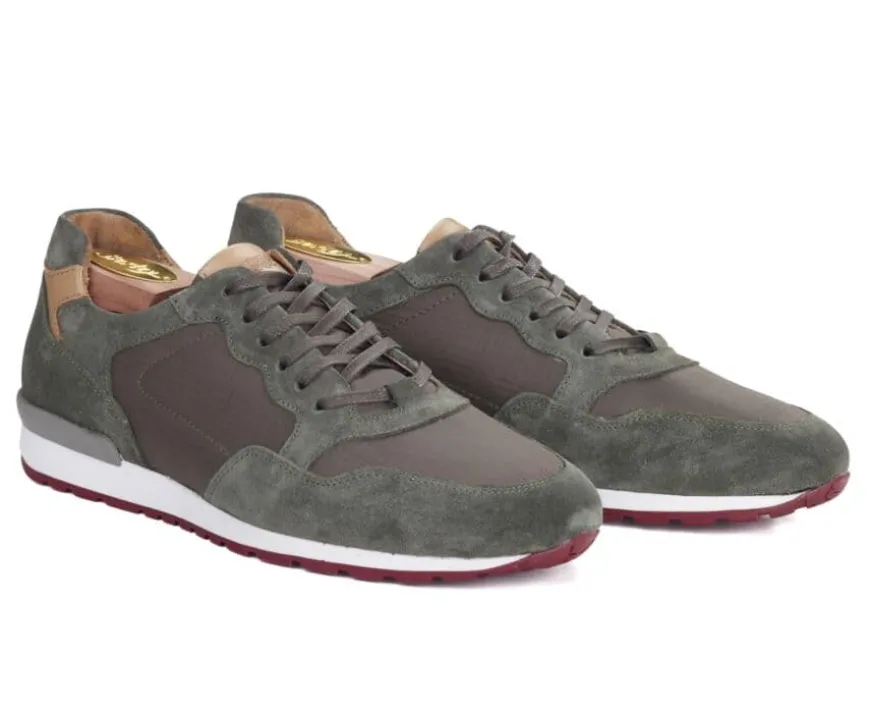 Zapatillas de hombre de terciopelo Caqui Canberra Ii-Bexley Best