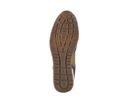 Zapatillas de hombre de Terciopelo Azul y Caqui Canberra Ii-Bexley Discount