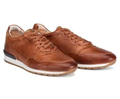 Zapatillas de hombre en piel Castaño patinado Canberra-Bexley Cheap