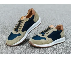 Zapatillas de hombre Marino & Terciopelo Caqui Nirranda Ii-Bexley Clearance
