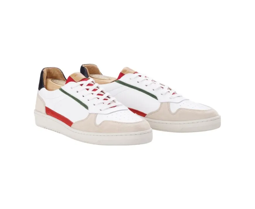 Zapatillas de hombre Rojo Blanco y verde Kolora-Bexley Outlet