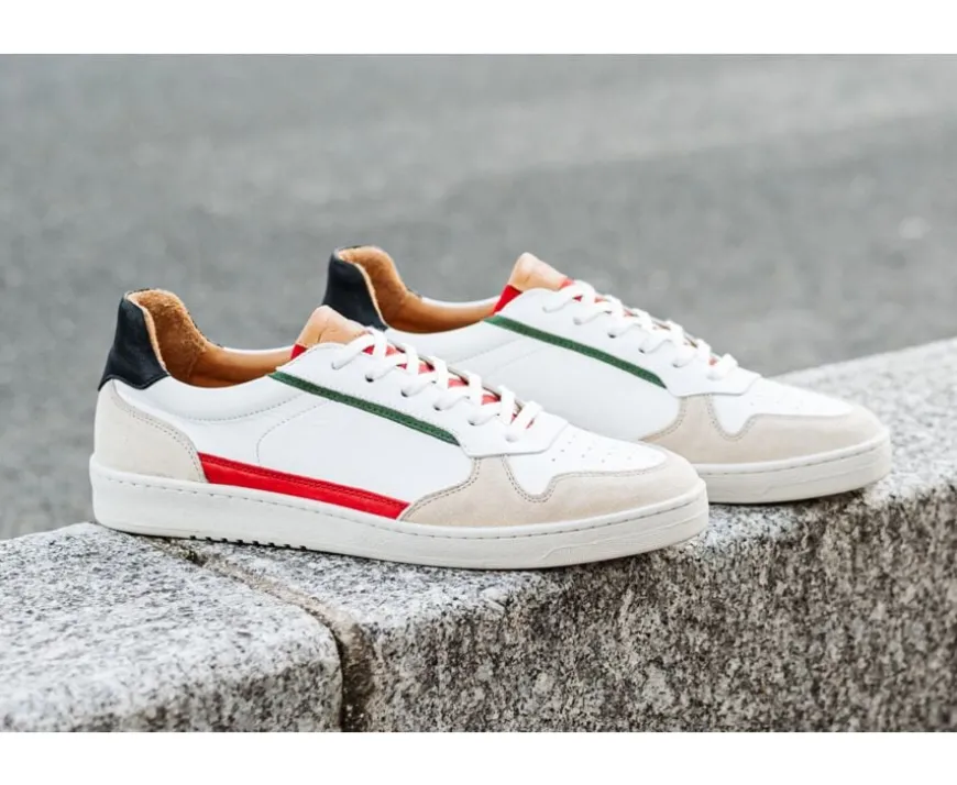 Zapatillas de hombre Rojo Blanco y verde Kolora-Bexley Outlet