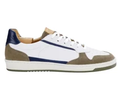 Zapatillas de hombre Terciopelo Caqui Blanco y Marino Kolora-Bexley Flash Sale