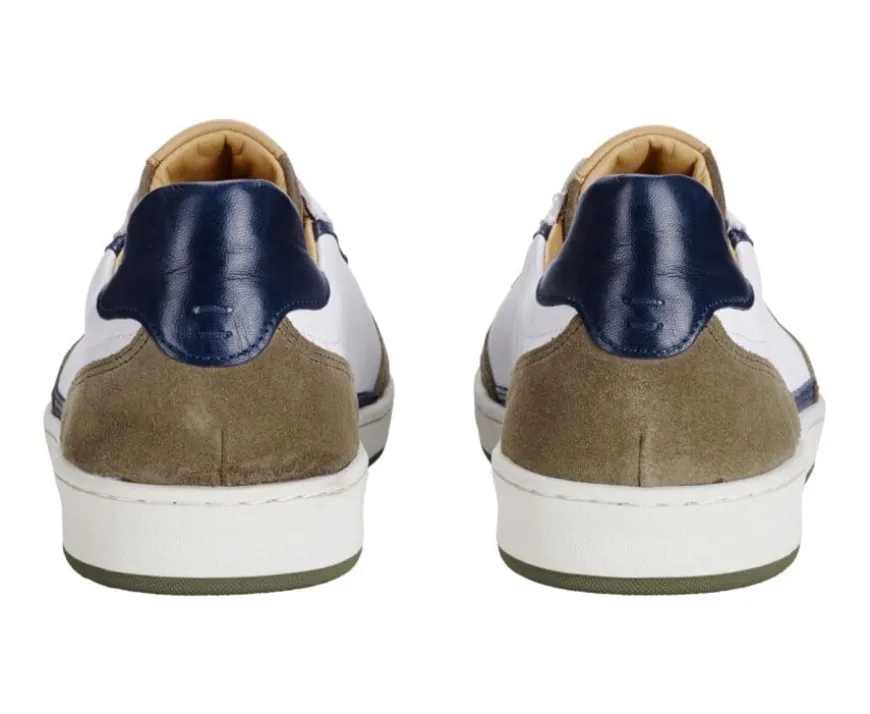 Zapatillas de hombre Terciopelo Caqui Blanco y Marino Kolora-Bexley Flash Sale