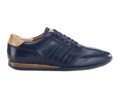 Zapatillas de piel Negro patinado Bockara-Bexley Clearance