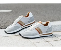 Zapatillas Gris Claro & Beis para hombre Keilira-Bexley Shop