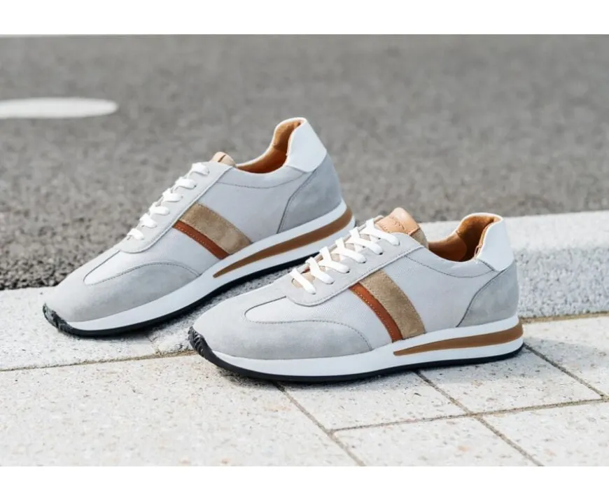 Zapatillas Gris Claro & Beis para hombre Keilira-Bexley Shop