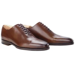 Zapato Oxford Castaño Patinado con suela de cuero con patin Bellagio Patin-Bexley Shop