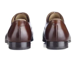 Zapato Oxford Castaño patinado para hombre con suela de caucho Lennox Gomme Urban-Bexley Best