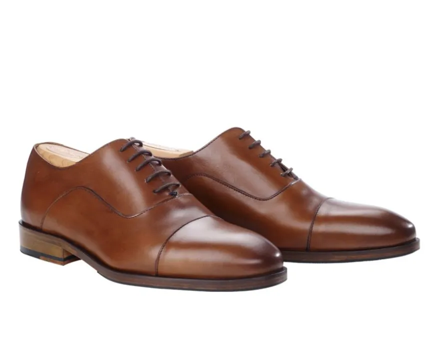 Zapato Oxford Coñac Patinado con suela de cuero Grakley-Bexley Online