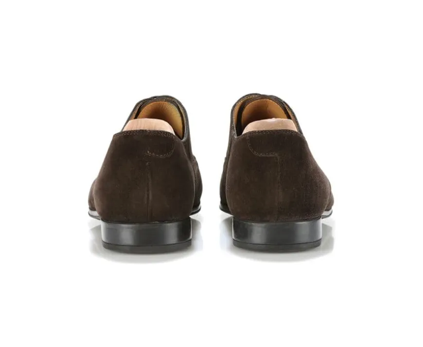 Zapato Oxford de terciopelo Marrón para hombre Suela de caucho Lennox Gomme Urban-Bexley Best