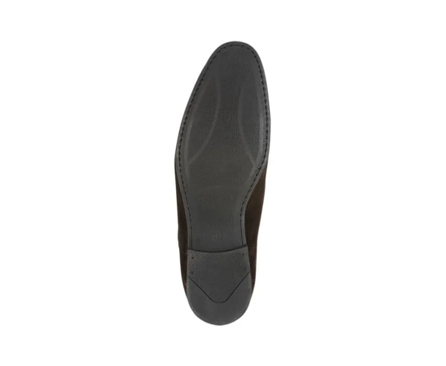 Zapato Oxford de terciopelo Marrón para hombre Suela de caucho Lennox Gomme Urban-Bexley Best