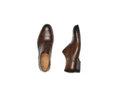 Zapato Oxford para hombre Chocolate Patinado con suela de cuero Winford-Bexley Fashion