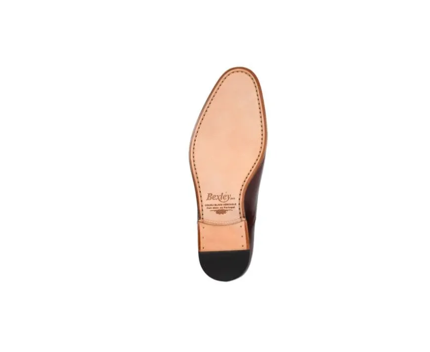 Zapato Oxford para hombre Chocolate Patinado con suela de cuero Winford-Bexley Fashion