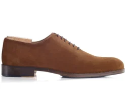 Zapato Oxford para hombre Suela de piel Terciopelo Coñac Peter Patin-Bexley Shop