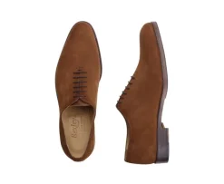 Zapato Oxford para hombre Suela de piel Terciopelo Coñac Peter Patin-Bexley Shop
