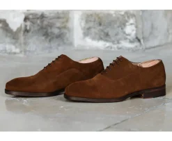 Zapato Oxford Terciopelo Habana con suela de cuero con patín Grakley-Bexley Clearance