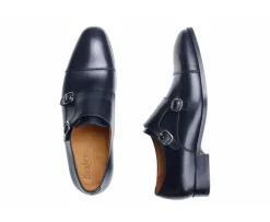 Zapatos de hombre negros con doble hebilla Cheddington-Bexley Fashion