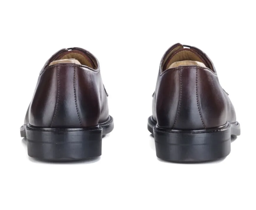 Zapatos derby Chocolate oscuro con suela de goma Monterey Classic Gomme City-Bexley Clearance