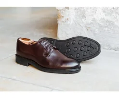 Zapatos derby Chocolate oscuro con suela de goma Monterey Classic Gomme City-Bexley Clearance