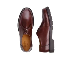 Zapatos derby Chocolate Patinado para hombre con suela de goma Colney Ii Gomme-Bexley Cheap