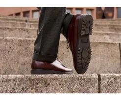 Zapatos derby Chocolate Patinado para hombre con suela de goma Colney Ii Gomme-Bexley Cheap