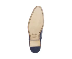 Zapatos Derby de Hombre en Cuero Granulado Negro - Suela de Cuero Gilwell-Bexley Discount