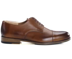 Zapatos derby hombre suela de piel con patín Coñac patinado Mayfair Classic Patin-Bexley Store