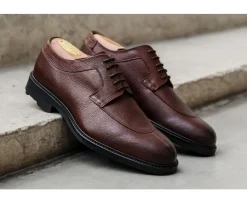 Zapatos Derby para hombre Suela de caucho Cognac granulado Kent Gomme Country-Bexley Outlet