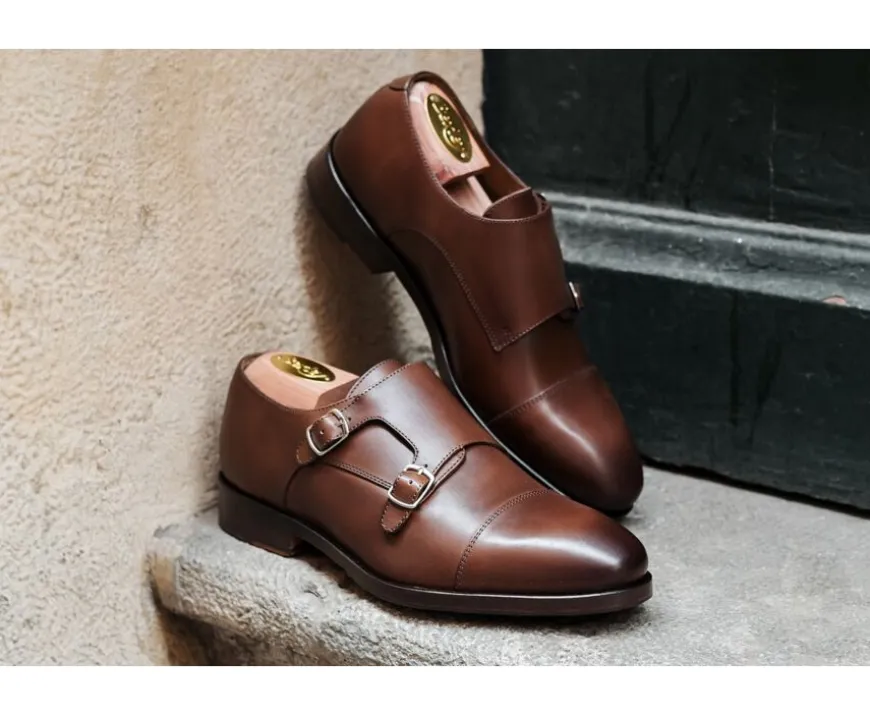 Zapatos hebilla hombre Castaño patinado Greydale Patin-Bexley Store