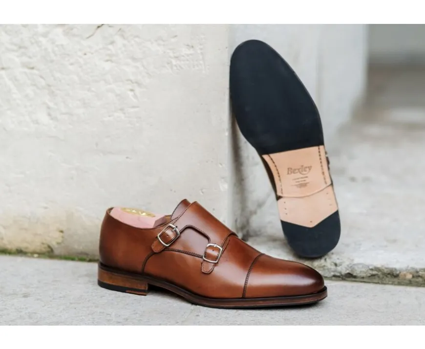 Zapatos hebilla hombre Coñac patinado Greydale Patin-Bexley Fashion