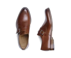 Zapatos hebilla hombre Coñac patinado Bloomingdale Silver Patin-Bexley New