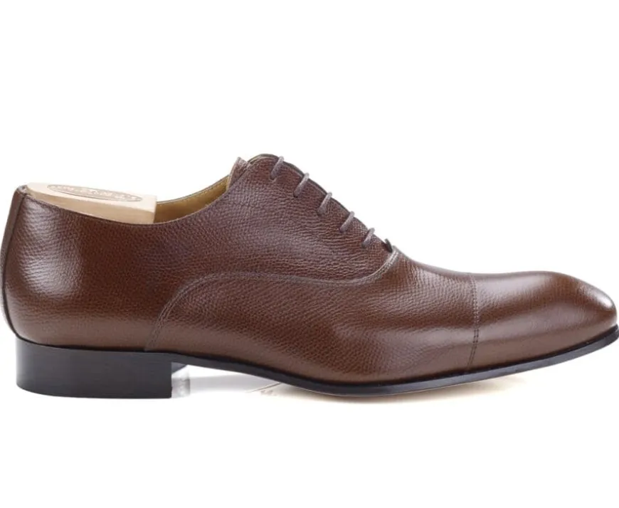Zapatos oxford Castaño granulado para hombre con suela de cuero Brisbury-Bexley Best