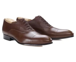 Zapatos oxford Castaño granulado para hombre con suela de cuero Brisbury-Bexley Best