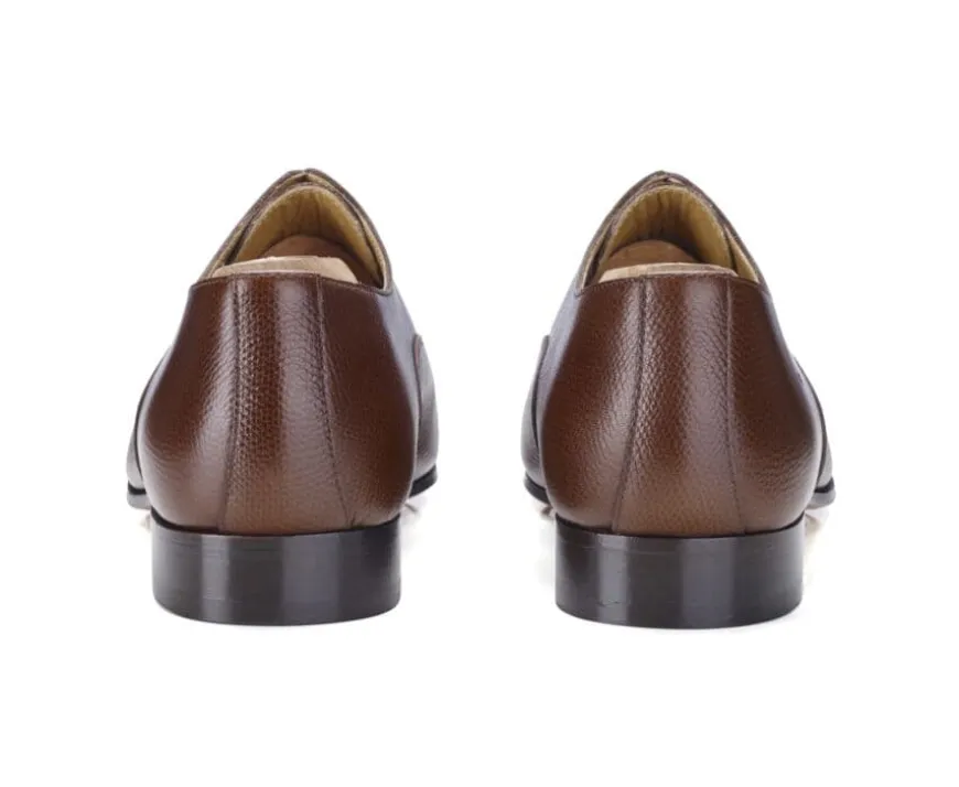 Zapatos oxford Castaño granulado para hombre con suela de cuero Brisbury-Bexley Best