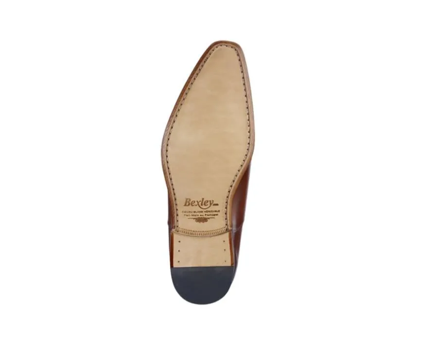 Zapatos oxford Coñac patinado para hombre con suela de cuero Brisbury-Bexley Cheap