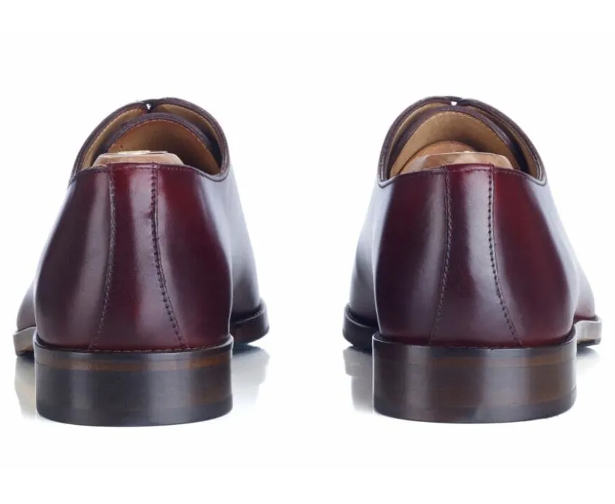 Zapatos Oxford de piel hombre Burdeos patinado Peter Patin-Bexley Hot