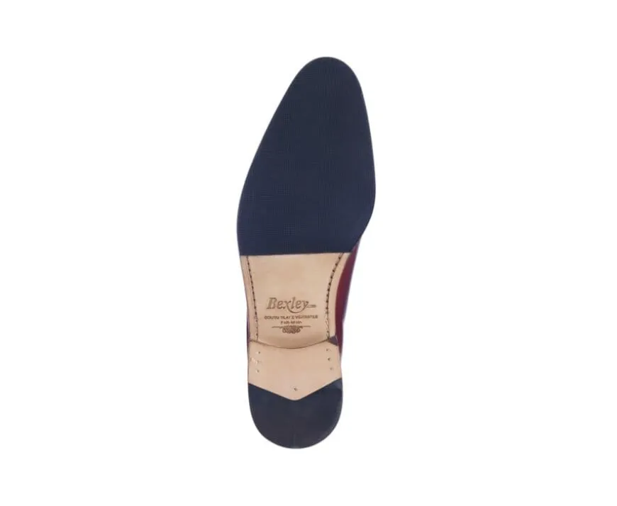 Zapatos Oxford de piel hombre Burdeos patinado Peter Patin-Bexley Hot