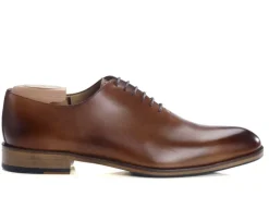 Zapatos Oxford de piel hombre Dorado patinado Peter Patin-Bexley Fashion