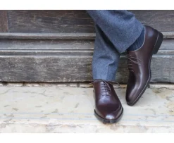 Zapatos Oxford para hombre en suela de piel Chocolate con patín Peter Patin-Bexley Store